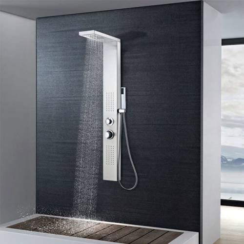 Casa Practica - Sistem panel de duș, pătrat, oțel inoxidabil