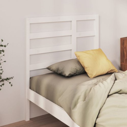 Tăblie de pat, alb, 96x4x104 cm, lemn masiv de pin