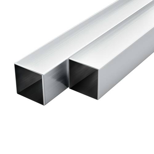Tuburi din aluminiu, secțiune pătrată, 6 buc., 40x40x2 mm, 2 m