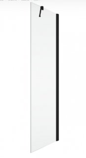 Cabina dus Walk-In SanSwiss Solino SOLT2, 100xH200 cm profil negru, sticla Screen
