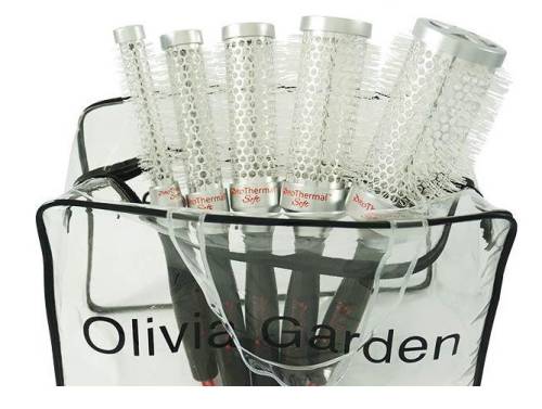Olivia Garden Pro Thermal Soft Ion husa cu cinci perii de par profesionale 16+25+33+43+53 mm
