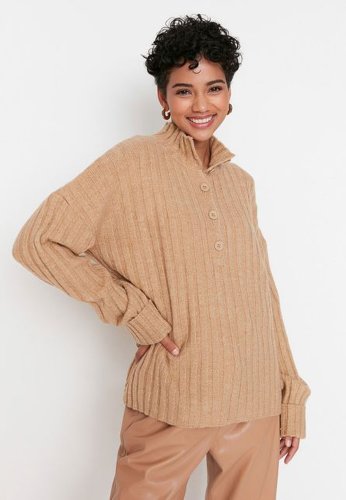 Zappatos - Pulover dama oversized meadow camel