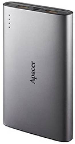 Acumulator extern Apacer B520-APCR, 10000 mAh, Universal, 2 USB (Argintiu)