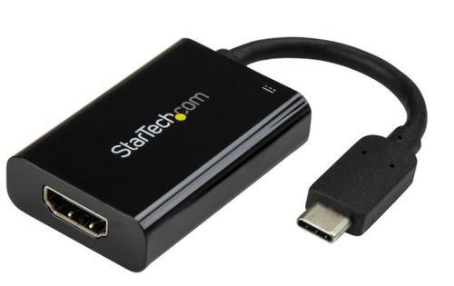 Adaptor video StarTech CDP2HDUCP, HDMI 2.0, USB Type C, 60W, 4K/60Hz (Negru)
