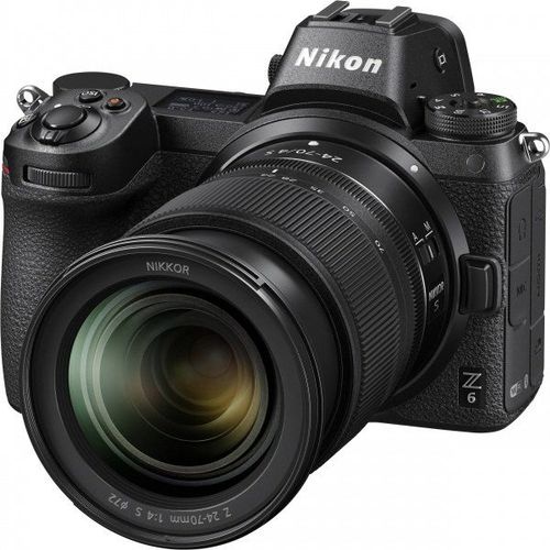 Aparat foto Mirrorless Nikon Z6, Full-Frame, 24.5 MP, 4K, Wi-Fi + Obiectiv 24-70mm f/4 (Negru)
