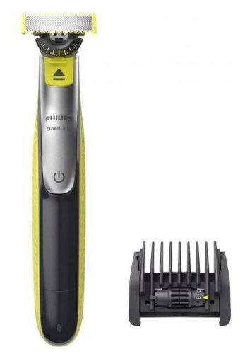 Aparat hibrid de barbierit si tuns barba Philips OneBlade 360 QP2730/20, pieptene reglabil 5 in 1, autonomie 60 min (Negru/Verde)