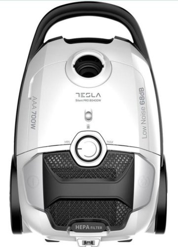 Aspirator cu sac Tesla Silent Pro BG400W, 700 W, Capacitate 3L, Filtru lavabil Hepa (Alb/Negru)