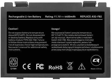 Baterie Laptop Qoltec Long Life 7259.ASU K50, ASUS F82/F83S, Li-Ion, 4400 mAh