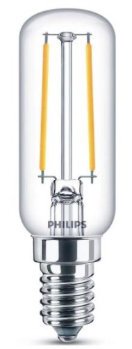 Bec LED lumanare/lustra vintage Philips Classic T25L, E14, 2.1W (25W), 250 lm, lumina alba calda (2700K)
