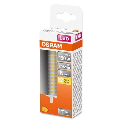 Bec LED Osram LINE, R7s, 18.2W, 2452 lm, lumina calda (2700K), 118mm, Ø29mm