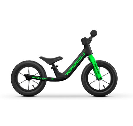 Bicicleta fara pedale pentru copii Tabou Mini Run, roti 12inch (Negru/Verde) 