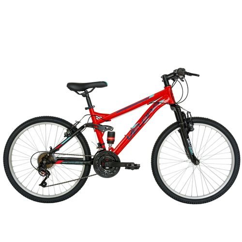 Bicicleta Mountain Bike Velors 2460A, Roti 24inch, 18 viteze, Cadru 24inch (Rosu)