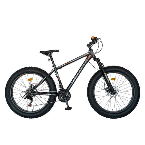 Bicicleta MTB-Fat Bike Velors V2619B, 21 Viteze, Roti 26inch, Frane Mecanice Disc (Gri)