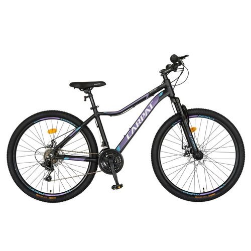 Bicicleta MTB-HT Carpat C2652A, 21 viteze, Roti 26inch, Cadru Aluminiu 6061, Frane pe Disc (Negru)