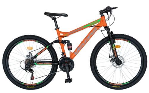 Bicicleta MTB-HT Velors CSV26/60D, 21 Viteze, Roti 26 Inch, Frane pe Disc (Portocaliu)