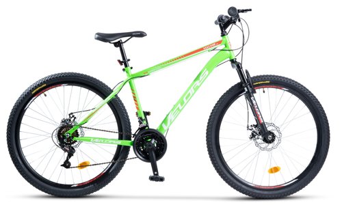 Bicicleta MTB-HT Velors Vulcano V2609A, 18 Viteze, Roti 26inch, Frane pe Disc, Schimbator Saiguan (Verde)