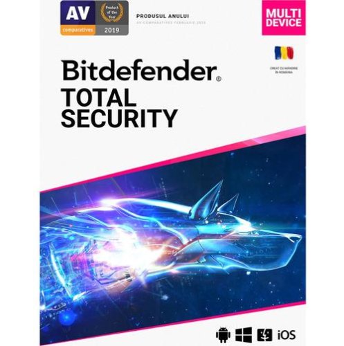 Bitdefender Total Security, 5 PC, 2 ani, Licenta noua, Retail