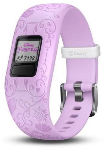 Bratara Fitness Garmin Vivofit Jr.2, Pentru copii 6+, Bratara reglabila, Disney Princess, Bluetooth (Violet)