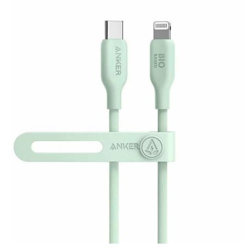 Cablu de date Anker Bio 541 A80A1G61, USB-C la Apple Lightning MFI, 0.91m (Verde)