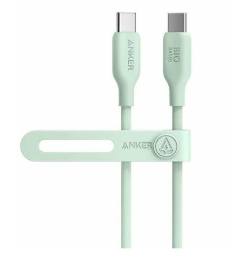 Cablu de date Anker Bio 543 A80E1G61, USB-C la USB-C, 0.91m (Verde)