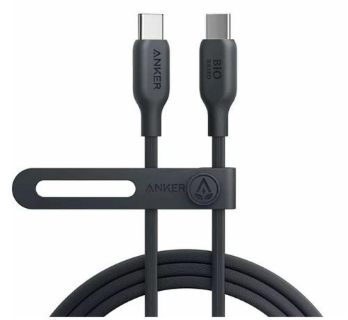 Cablu de date Anker Bio 543 A80E2G11, USB-C la USB-C, 1.8m (Negru)