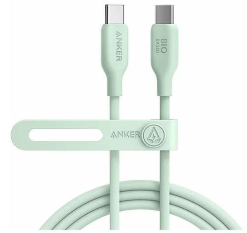  Cablu de date Anker Bio 543 A80E2G61, USB-C la USB-C, 1.8 metri (Verde)