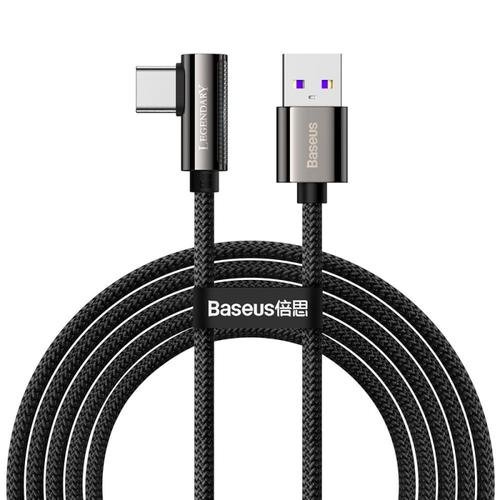 Cablu de date Baseus Legend Elbow CATCS-C01, USB la USB Type-C, 2m, 66W, Negru
