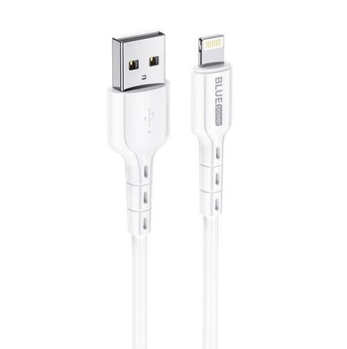 Cablu de date BLUE Power BLDU01, USB - Lightning, 1m, 2.4 A (Alb)
