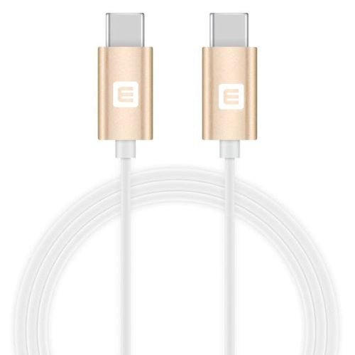 Cablu de date Evelatus TPC03, USB Type-C - USB Type-C, 1 m (Alb/Auriu)