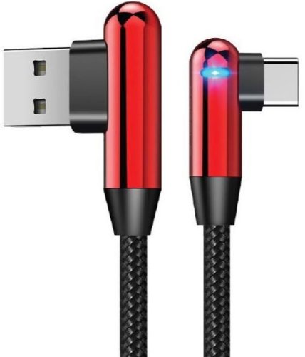 Cablu de date Evelatus TPC05, USB - USB Type-C, 1.2 m (Negru/Rosu)