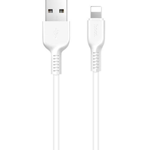 Cablu de date Hoco X20 Flash, USB - Lightning, silicon, 3m, 2A, Alb