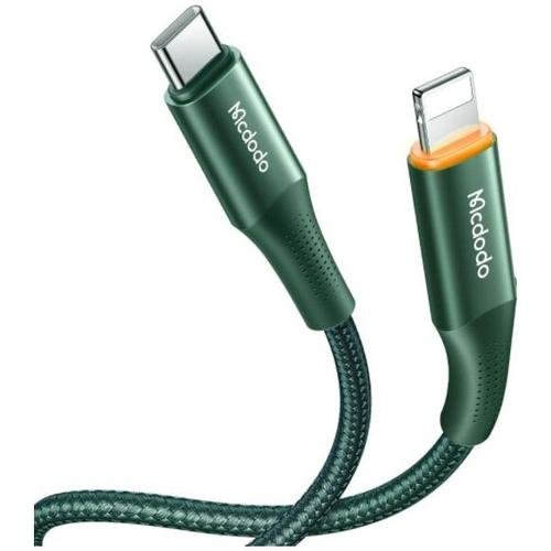 Cablu de date Mcdodo PD Fast Charge Type-C la Lightning, 20W, 1.2m, indicator led (Verde)