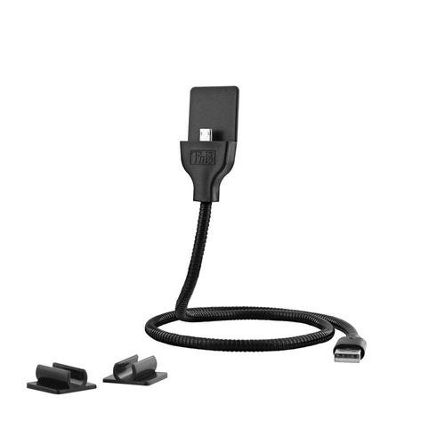 Cablu de incarcare-sincronizare Metal USB / Micro USB, Negru