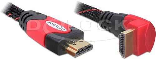 Cablu Delock HDMI-HDMI, conector 90 grade, 5m