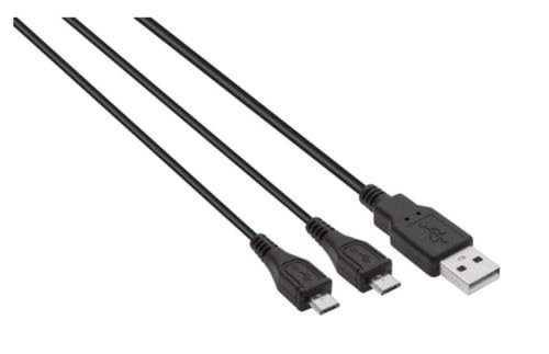 Cablu incarcare controller PlayStation 4 Micro-USB Dual Play & Charge Venom VS2794, 3 m, Negru