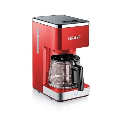 Cafetiera Graef, FK403, cu functie de preinfuzare pentru potentarea aromei, 1000 W, 1.25 L / 10 cesti, High Quality Design, operare usoara (Rosu)