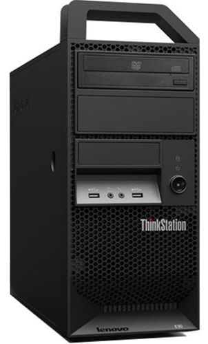 Calculator Sistem PC Refurbished Lenovo ThinkStation S20 Tower (Procesor Intel® Xeon E3-1240 (8M Cache, up to 3.70 GHz), Sandy Bridge, 8GB, 500GB HDD@7200RPM, nVidia Quadro NVS 300, Win10 Home, Negru)