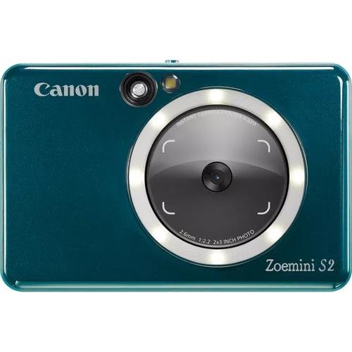 Camera foto instant Canon Zoemini S2, 8 MP, Bluetooth, MicroSD, NFC, F/2.2, Tehnologie ZINK (Turcoaz)