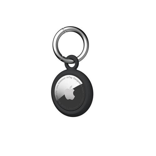 Carcasa de protectie tip breloc UAG U Dot Keychain compatibila cu Apple AirTag, Antimicrobiana (Negru)