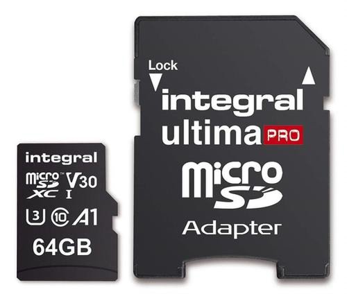 Card de memorie Integral 70V30, 64GB, microSDXC, Clasa 10, UHS-I, Adaptor microSD