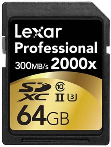 Card de memorie Lexar SDXC 2000x 64GB, UHS-II, 300MB/s (Clasa 10)