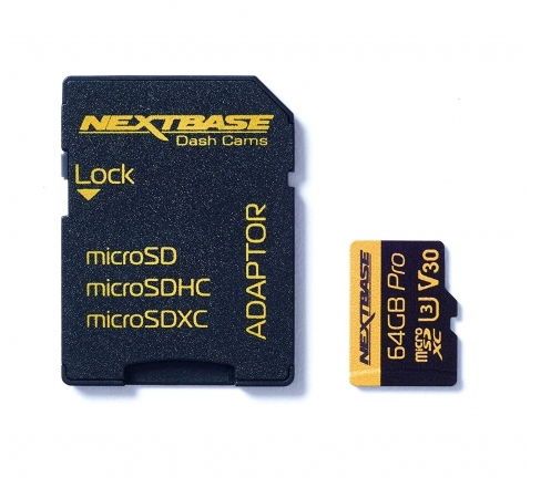 Card de memorie Nextbase microSD 64GB U3 + adaptor