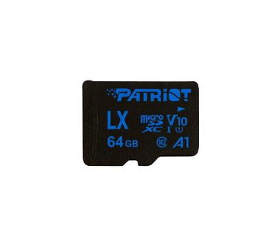 Card de memorie Patriot LX 64GB, microSDXC, Clasa 10