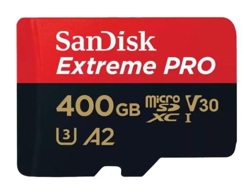 Card de memorie SanDisk Extreme Pro SDSQXCD-400G-GN6MA, microSDXC, 400GB, UHS-I U3, Clasa 10, V30 + Adaptor SD