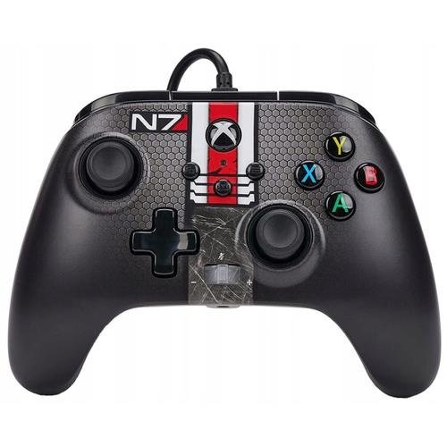 Controller PowerA EnWired Cu fir pentru Xbox Series X/S, Xbox One, PC, 3,5 mm Mass Effect N7 (Negru)