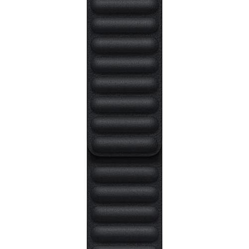 Curea pentru Apple Watch 45mm, Midnight Leather Link - M/L, Negru