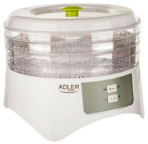 Deshidrator de alimente ADLER AD 6654, 400 W, 4 tavi, 2 trepte temperatura (Alb)