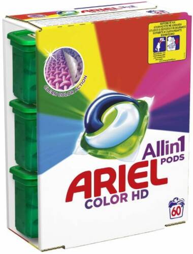 Detergent capsule Ariel All in One PODS Color, 60 spalari