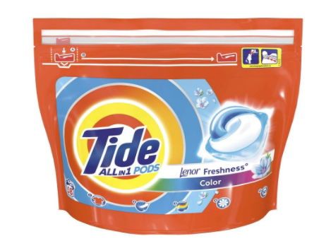 Detergent capsule Tide All in One PODS Touch Of Lenor Color, 58 spalari
