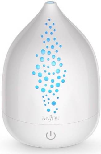 Difuzor de aroma terapie Sun Valley Anjou AJ-AD006, 200ml, 12W, LED, Oprire automata (Alb)